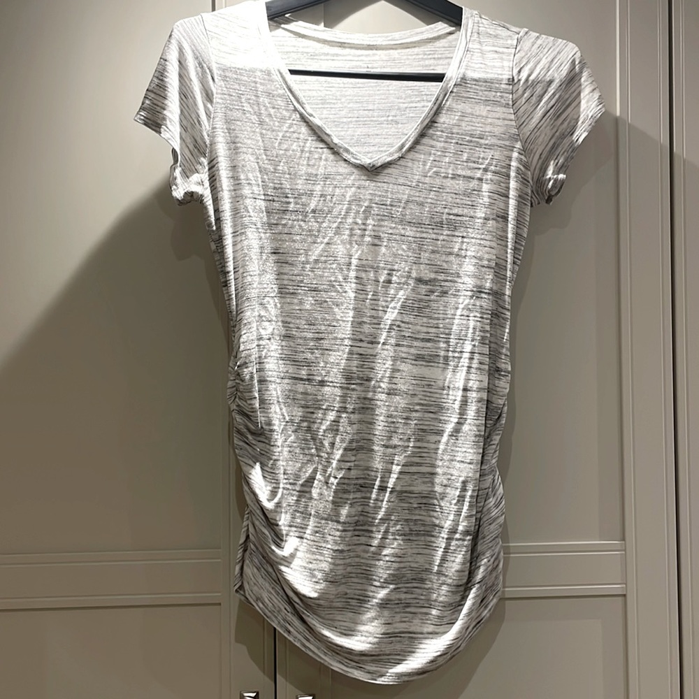 Maternity white/black marble tshirt